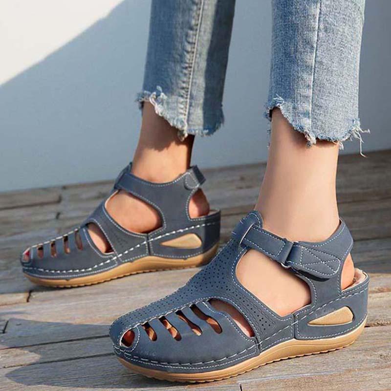 Retro Walking Shoes Slip On Beach Shoes Woman Slipper Soft-BS00865-Veeddydropshipping