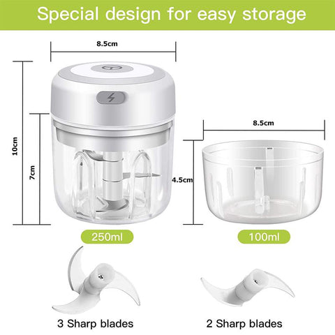 Mini Electric Garlic Chopper Mincer USB Charging Ginger-HA01944-Veeddydropshipping