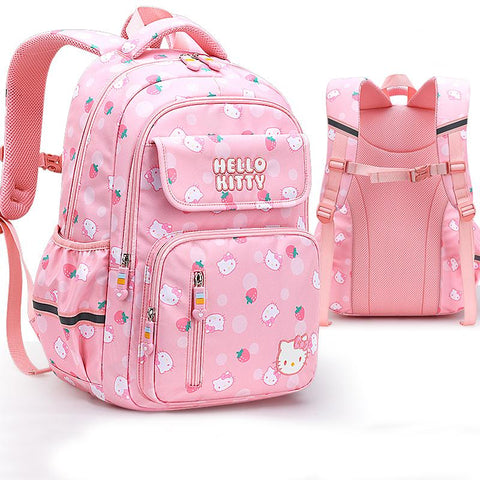 Sanrios Hellokitty Schoolbag Cartoon Strawberry Kitty Cat Bags-TB00064-Veeddydropshipping