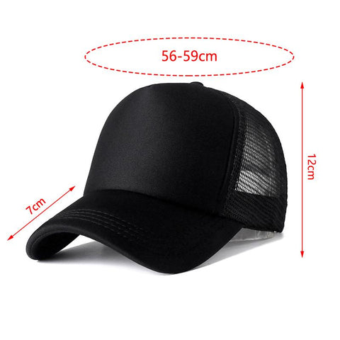 Unisex Cap Casual Plain Mesh Baseball Cap Adjustable Snapback Hats for Women -OS01049-Veeddydropshipping