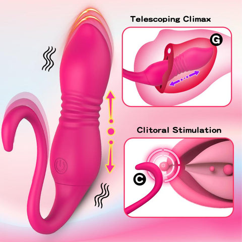 Wireless Bluetooth Telescoping Vibrator for Women Dildo G Spot Clit Stimulator APP -BH01172-Veeddydropshipping