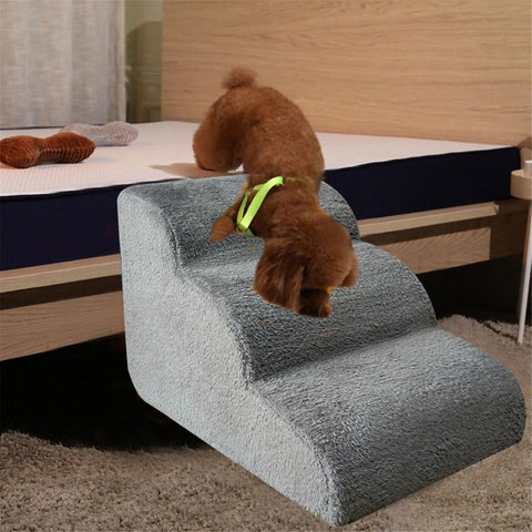 Dog Ladder 3 Tiers Dog Stairs Foam-HA01430-Veeddydropshipping
