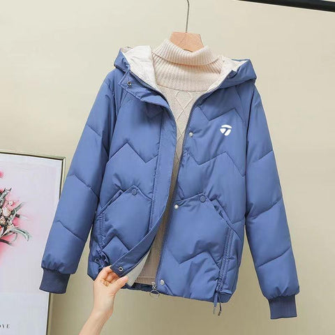 Korean Fashion Women Golf Clothing Hooded Jackets Ladies Down Cotton High -OS00690-Veeddydropshipping