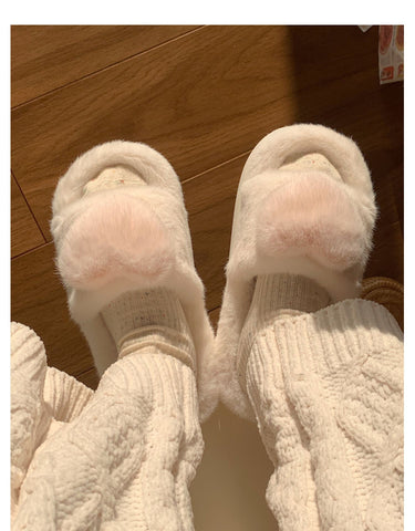 Cotton Slippers Fashion Home Bedroom Warm Love Plush-BS01113-Veeddydropshipping