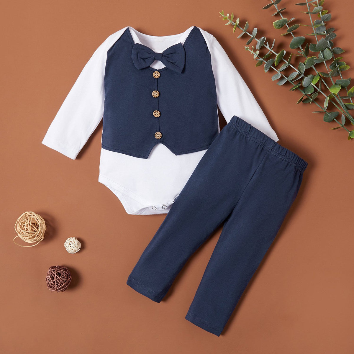 Baby Boys Outfit Set Newborn Toddler Kids Gentleman Wedding Party-Veeddydropshipping-6
