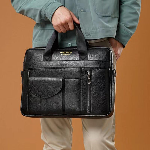 Laptop Business Travel Bags Handbags Leather-BS00427-Veeddydropshipping