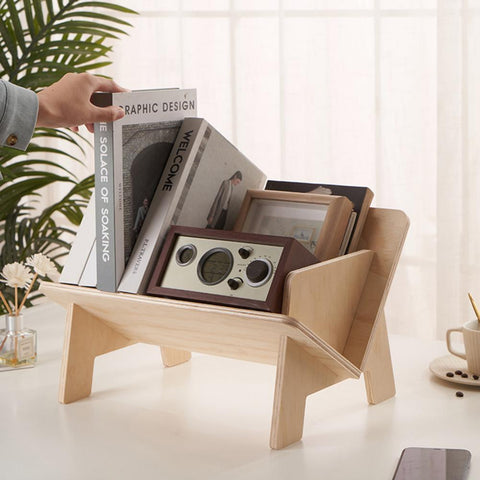 Document Organizer Wood Texture Book Shelf-HA01576-Veeddydropshipping