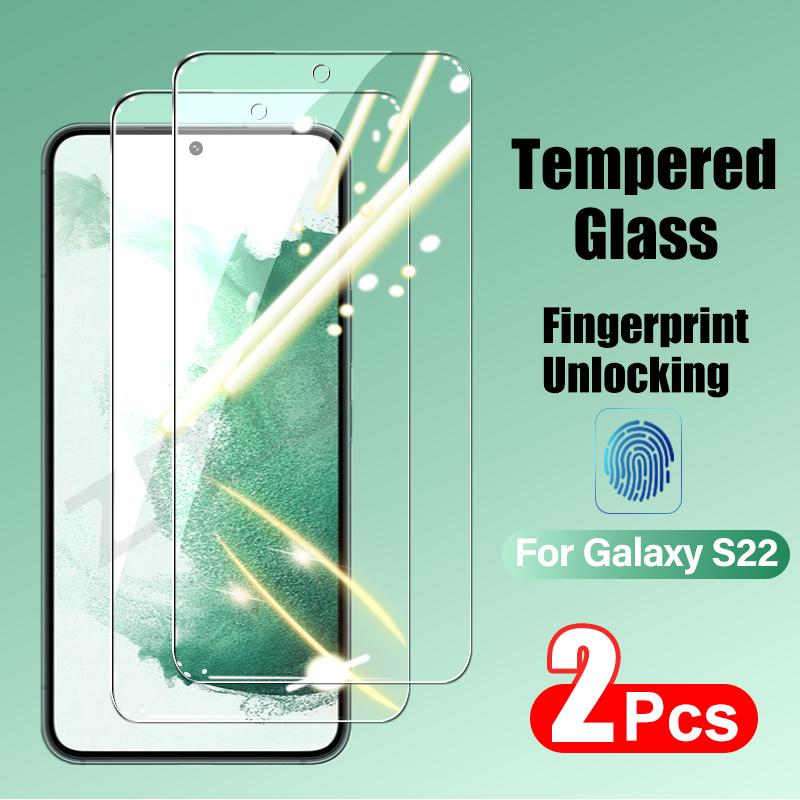 2PCS Tempered Glass For Samsung Galaxy S21 S22 S23 Plus Screen Protectors Fingerprint-PA00557-Veeddydropshipping