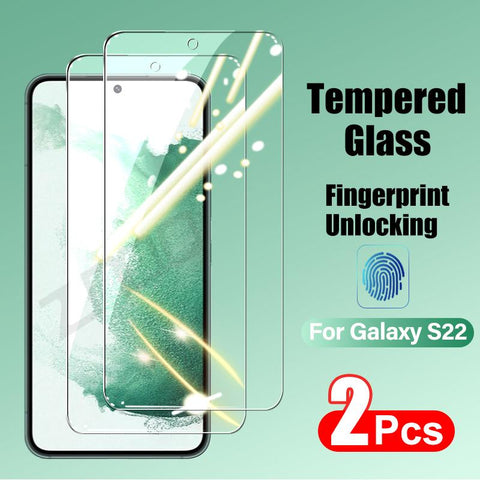 2PCS Tempered Glass For Samsung Galaxy S21 S22 S23 Plus Screen Protectors Fingerprint-PA00557-Veeddydropshipping