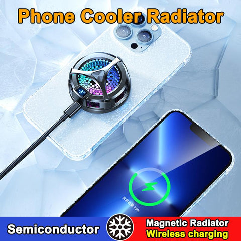Mobile Phone Cooler Semiconductor Magnetic Fan Game with wireless charging Magsafe-PA00673-Veeddydropshipping