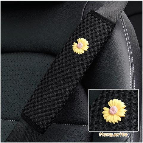 Flower Breathable Auto Seat Belt Covers Cushion Protector Safety Belts-AM01511-Veeddydropshipping