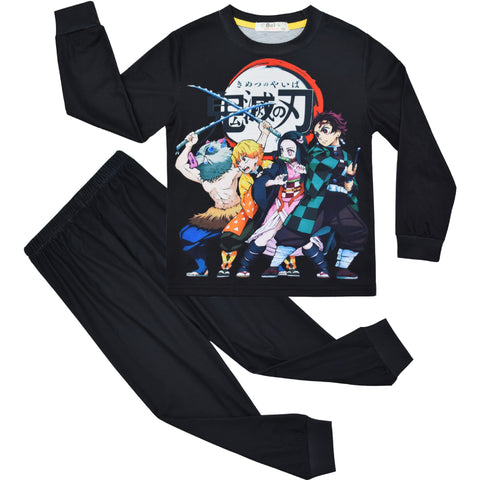 Slayer big children&#39;s home service long-sleeved pajamas two-piece-MF01629-Veeddydropshipping