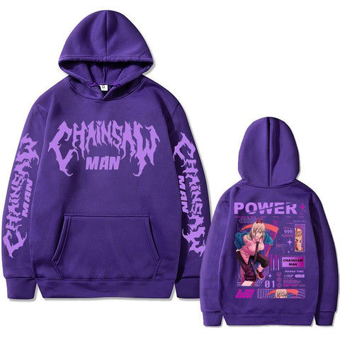 Hoodies Power Double Sided Printed Hooded Sweatshirt-MF00042-Veeddydropshipping