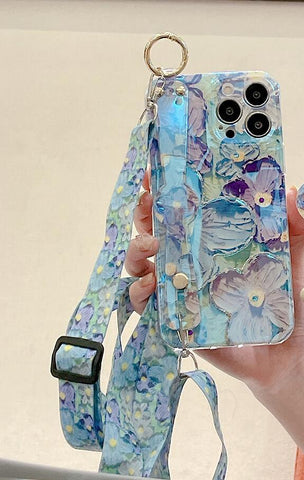 Bling Wristband Flower Soft Phone Case For Huawei P40 Lite P30 Pro P50 Nova 8-PA00264-Veeddydropshipping