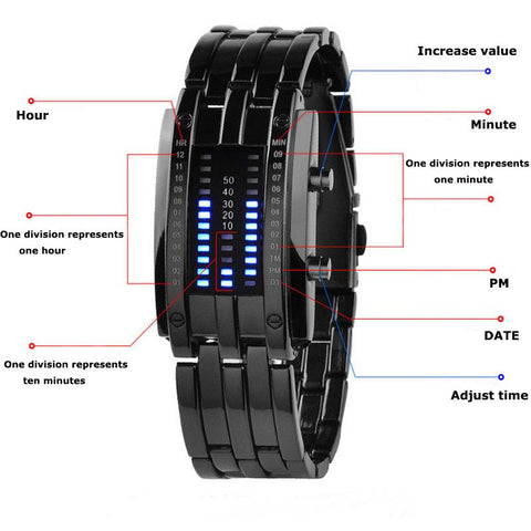 Waterproof Lava Watch Double Lamp Led Watch-JW00781-Veeddydropshipping