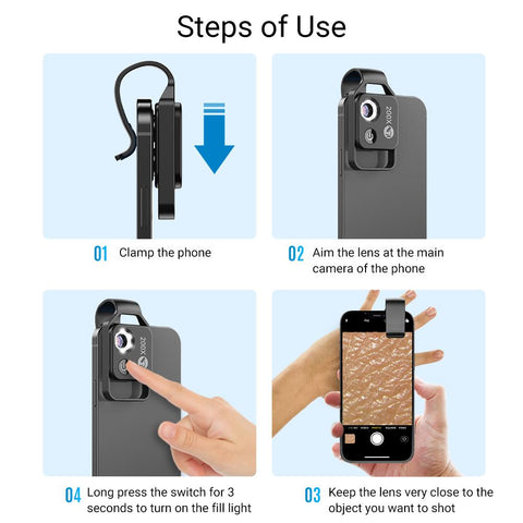 APEXEL HD 200X Microscope Macro Lens For Mobile Phone Magnification Portable Pocket-PA00666-Veeddydropshipping