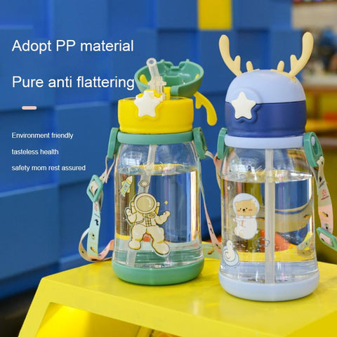 Water Sippy Cup Antler Creative Cartoon Feeding Cups-HA01269-Veeddydropshipping