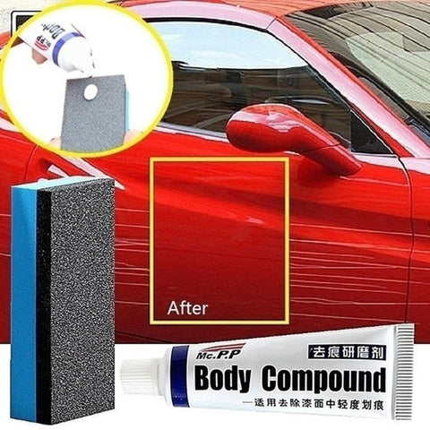 2pcs/set Car Scratch Remover Car Polishing Paste with Sponge, Car-AM00390-Veeddydropshipping