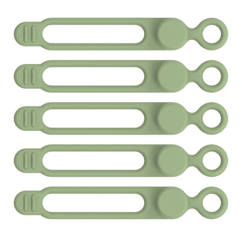 5 Pieces Cord Ties Silicone Cable Wire Ties Buckle Design Reusable Soft Cord Wraps For Kitchen-PA00899-Veeddydropshipping