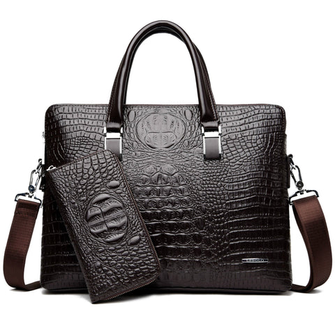 Designer Alligator PU Leather Handbag Business office-BS00510-Veeddydropshipping
