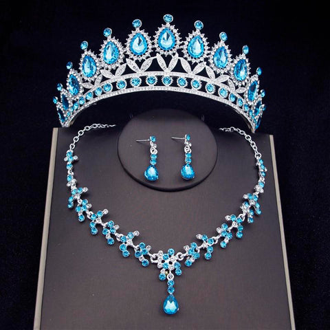 Fashion Bridal Jewelry Sets Bride Tiara Crown  for Women  -JW00366-Veeddydropshipping