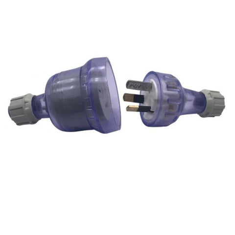 Transparent Copper 10A/15A 250V AU 3Pin male female detachable wiring plug Australia -CE00162-Veeddydropshipping