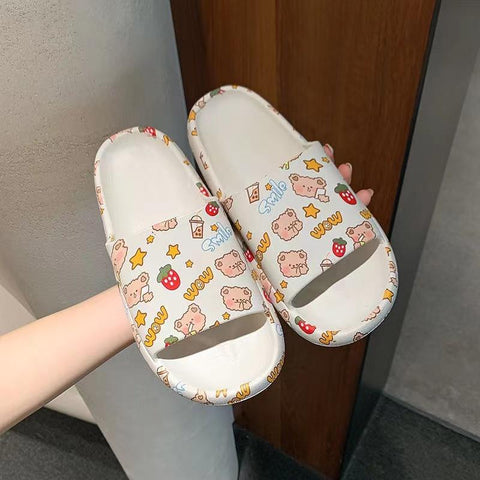 Slides Soft Non-Slip Cute Cartoon Home Shoes Bathroom-BS01072-Veeddydropshipping