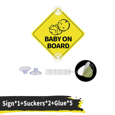 Type Stickers for Car Styling Kids in Car Safety Warning Yellow Decals-AM00826-Veeddydropshipping