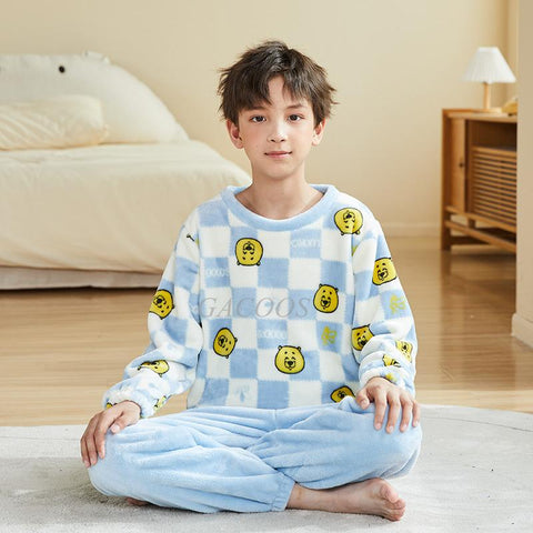 Teenages Clothes Pajamas Sets Girls Pajamas Children Warm Flannel-TB01089-Veeddydropshipping