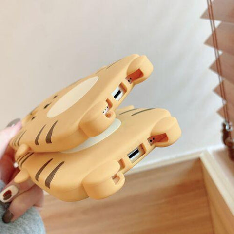 3D Cartoon Cute Tiger Silicone Case for iPhone 13 Pro Max 12 11 XR SE XS 7 8Plus-PA00163-Veeddydropshipping