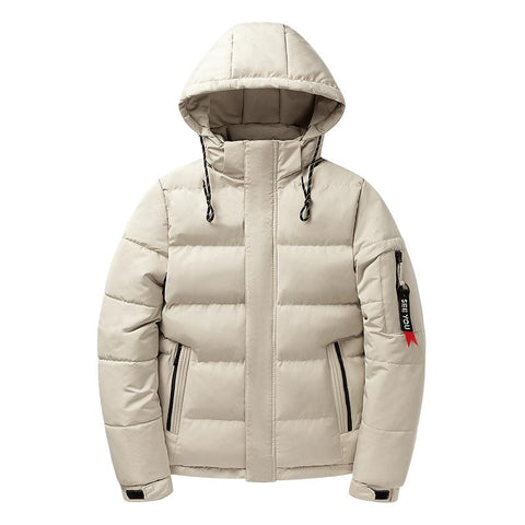 Casual Black Windproof Overcoats Jacket Detachable-Veeddydropshipping