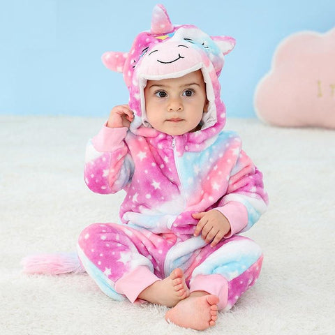 Kids Onesie Pajamas Animal Panda Tiger Unicorn Ropa Bebe Baby Rompers-TB01059-Veeddydropshipping