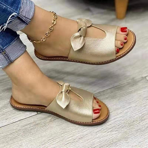 beach women leather slippers slides sandals summer plus size-BS00837-Veeddydropshipping