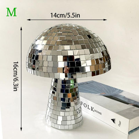 Mirror Ball Decor Reflective Mushroom Shape Ball-HA00321-Veeddydropshipping