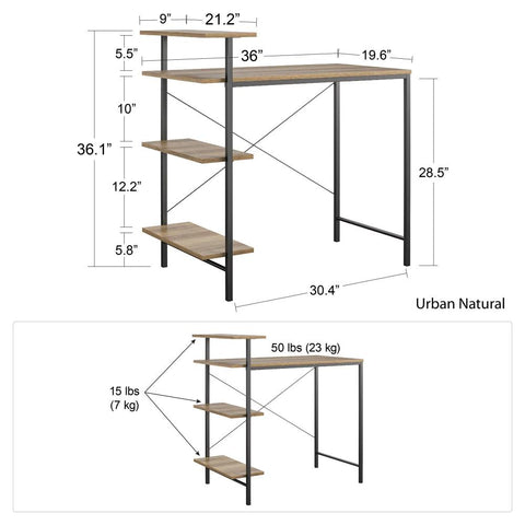 Side Storage Desk Laptop Standing Desk-HA01599-Veeddydropshipping