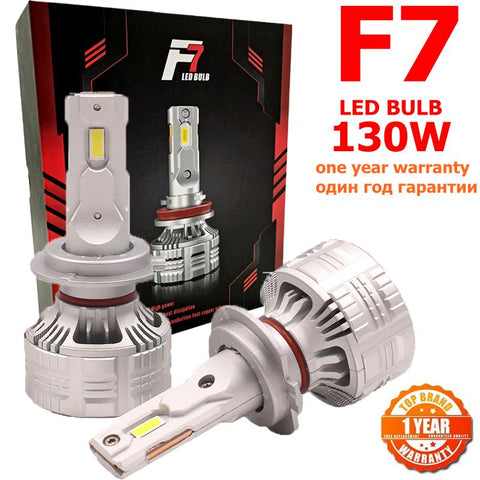 F7 130W 12000LM H7 LED Bulb LED 9005 H7 headlight kit  Fog Light H4 H7-AM00003-Veeddydropshipping