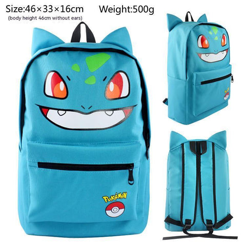 New Anime Pokemon Pikachu Nylon Backpack Squirtle Eevee-TB00088-Veeddydropshipping