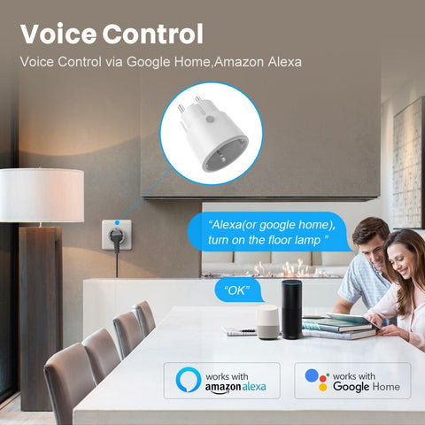 Mini Standard 16A EU Smart Wifi Plug with Power Monitor, Smart Socket Outlet -CE00067-Veeddydropshipping