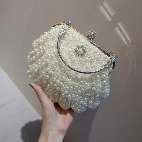 Fashion Two Sided Beaded Ladies Evening Bags Elegant Rhinestone-BS00232-Veeddydropshipping