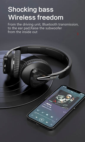 Bluetooth  Computer Wireless Bass Gaming Headset With Microphone -CO00424-Veeddydropshipping