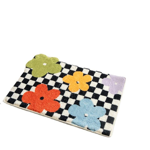 Checkerboard Carpet Non Slip Water Absorbing Mat-HA00517-Veeddydropshipping