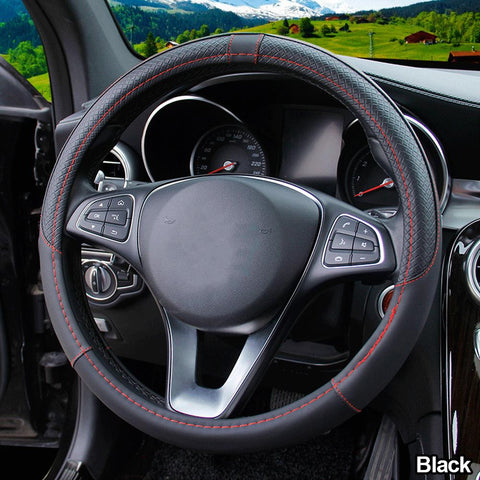 Leather Car steering sleeve Car Accessories Auto Steering-AM01521-Veeddydropshipping