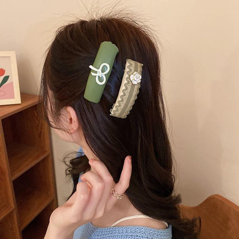 New Green Bow BB clip For Women Fashion Hairgrip -JW00489-Veeddydropshipping
