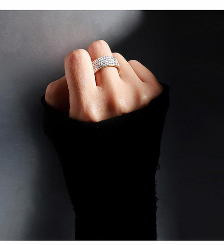 36pcst  Fashion Rhinestones Stainless Steel Rings -JW00415-Veeddydropshipping