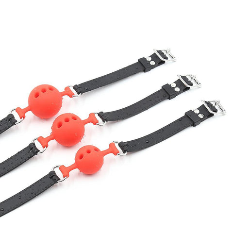 3 Sizes Soft Safety Silicone Open Mouth Gag Ball Bdsm Bondage Slave Ball Gag -BH01280-Veeddydropshipping