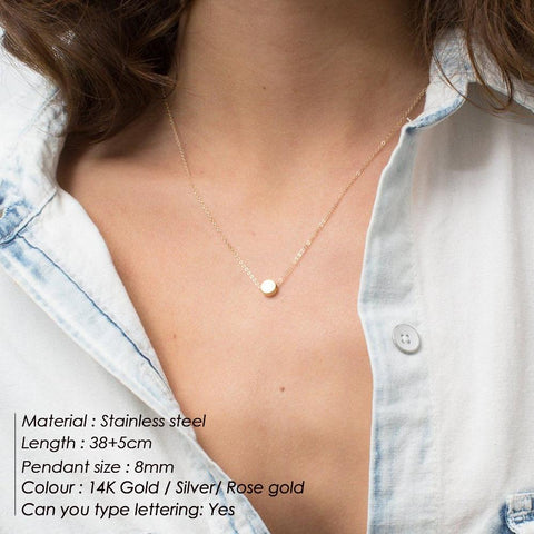 Stainless Steel Necklace Women Minimalist Dainty Necklace-JW01173-Veeddydropshipping