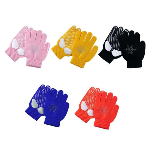 1 Pair Children Gloves Non-slip Rubber Winter Warm Stretch Gloves Boys Girls-OS00833-Veeddydropshipping