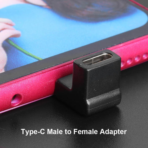 2pcs USB C Adapter Type-C Male to Female Female to Female Right&amp-CE00083-Veeddydropshipping