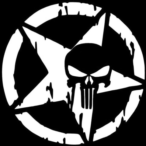 13cm /18cm /23cm Waterproof Personality Punisher Five-star Skeleton PVC-AM00071-Veeddydropshipping