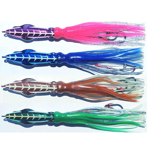 1PC Metal Head Octopus Skirt Fishing Jigging Lure 60g100g120g150g200g Artifial  -OS00499-Veeddydropshipping